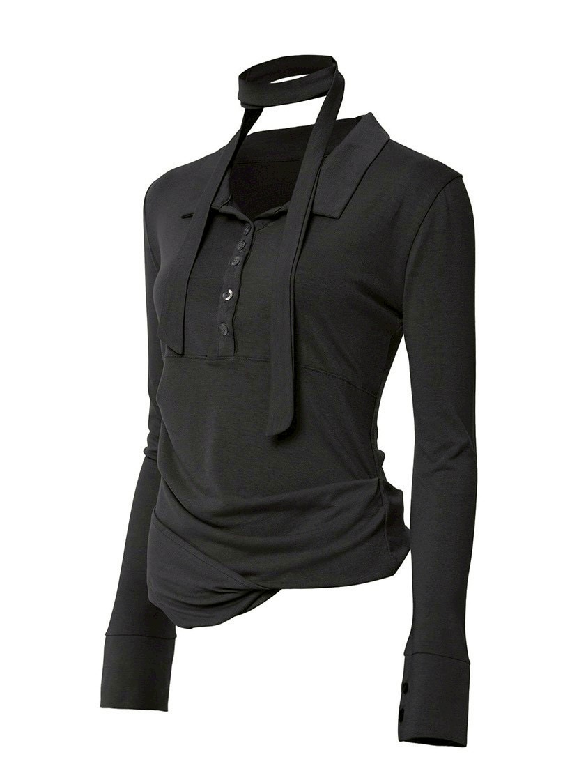 【FLAREUP】Asymmetrical Draped Shirt / 【フレアアップ】アシンメトリードレープシャツ