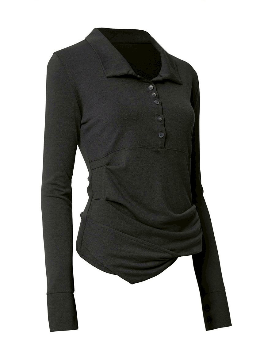 【FLAREUP】Asymmetrical Draped Shirt / 【フレアアップ】アシンメトリードレープシャツ