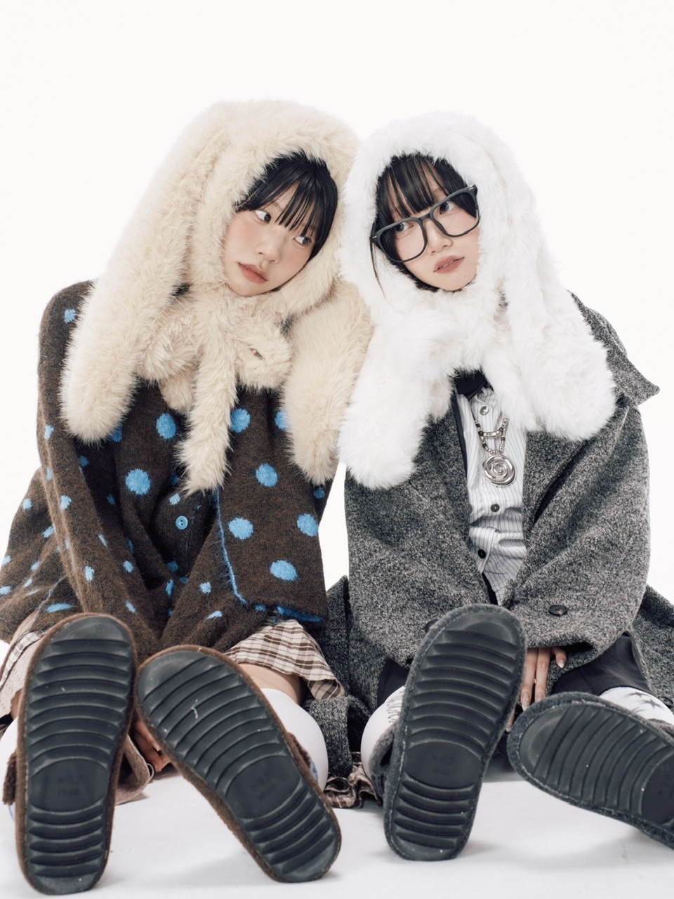 受注制【Nerd out XU】rabbit ears fur baraclava / 【ナードアウト