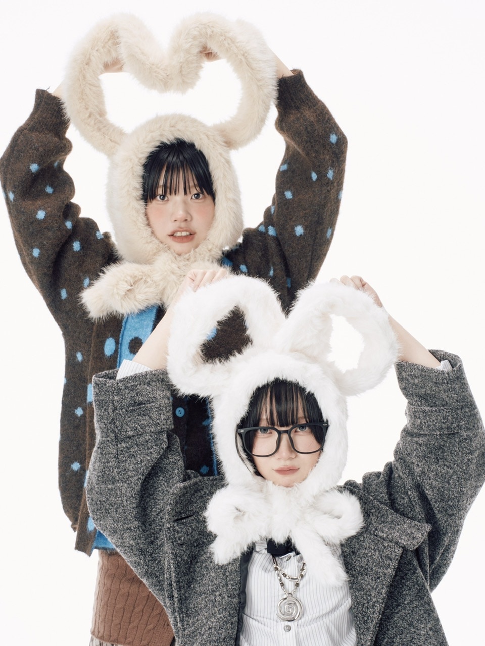 受注制【Nerd out XU】rabbit ears fur baraclava / 【ナードアウト