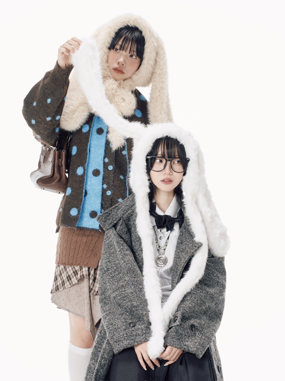 受注制【Nerd out XU】rabbit ears fur baraclava / 【ナードアウト