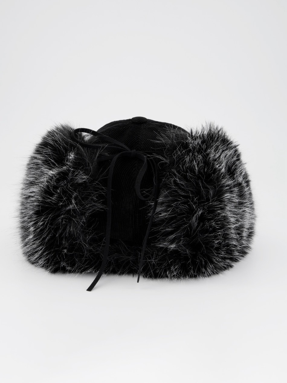 SETUP‐EXE】CORDUROY FUR EARFLAP CAP / 【セットアップエグゼ