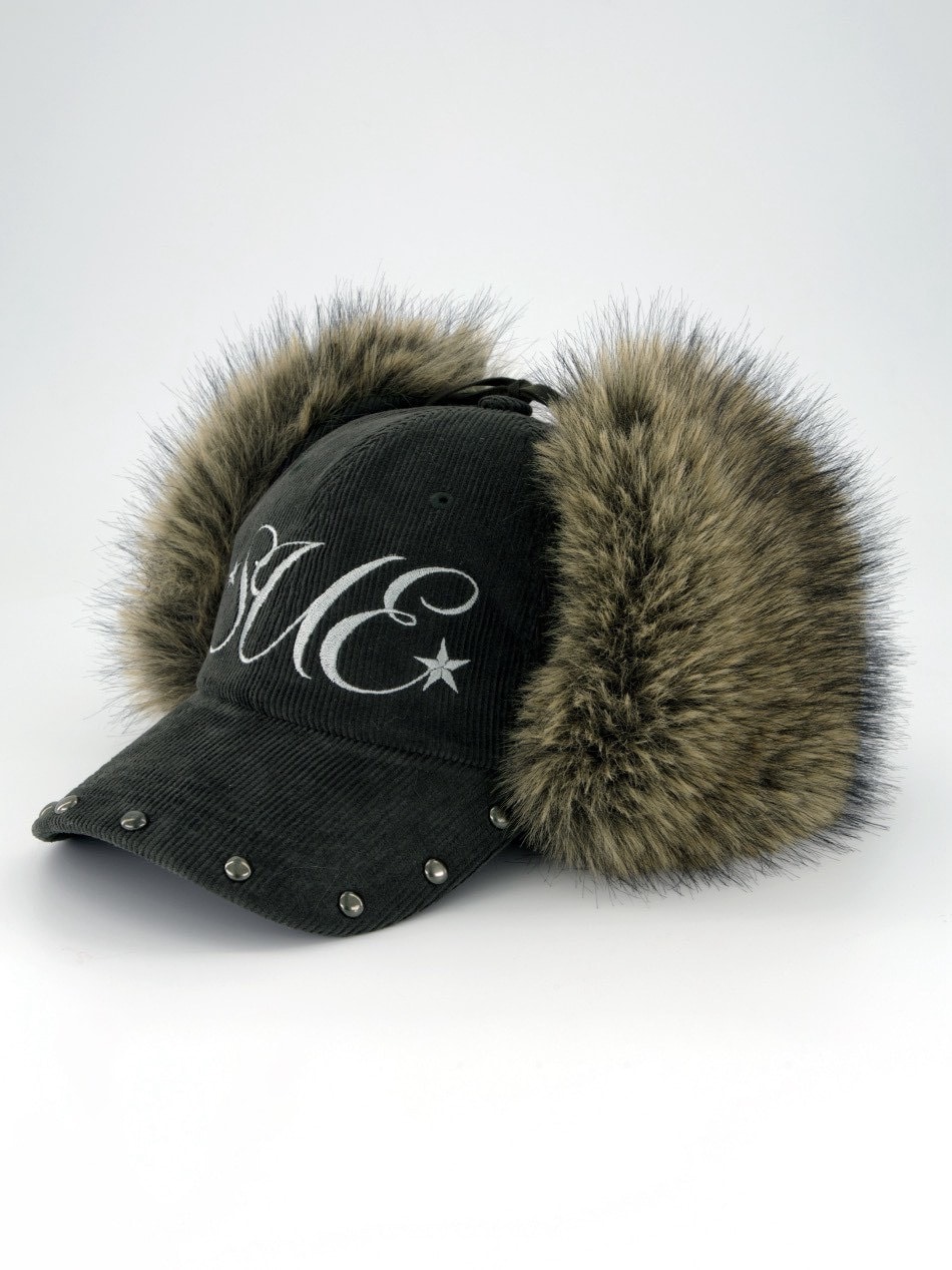 SETUP‐EXE】CORDUROY FUR EARFLAP CAP / 【セットアップエグゼ