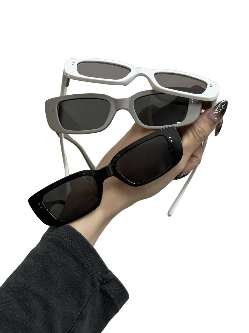 受注制【Chikashitsu +】square frame sunglasses 3 (3color)