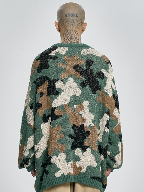 AJOBYAJO】Teddy Bear Camouflage Knit Sweater | OUR BRAND,AJOBYAJO