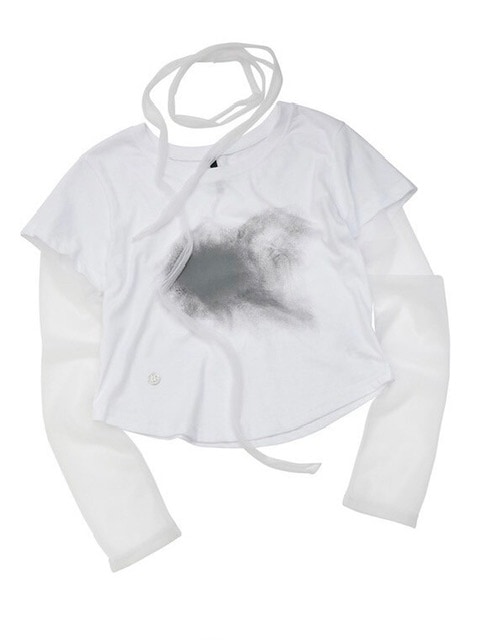 ●FLARE UP● Sheer Vanish Scarf Long Sleeve (2色) FL-126 FLAREUP】Sheer Vanish Scarf Long Sleeve | OUR BRAND,FLAREUP