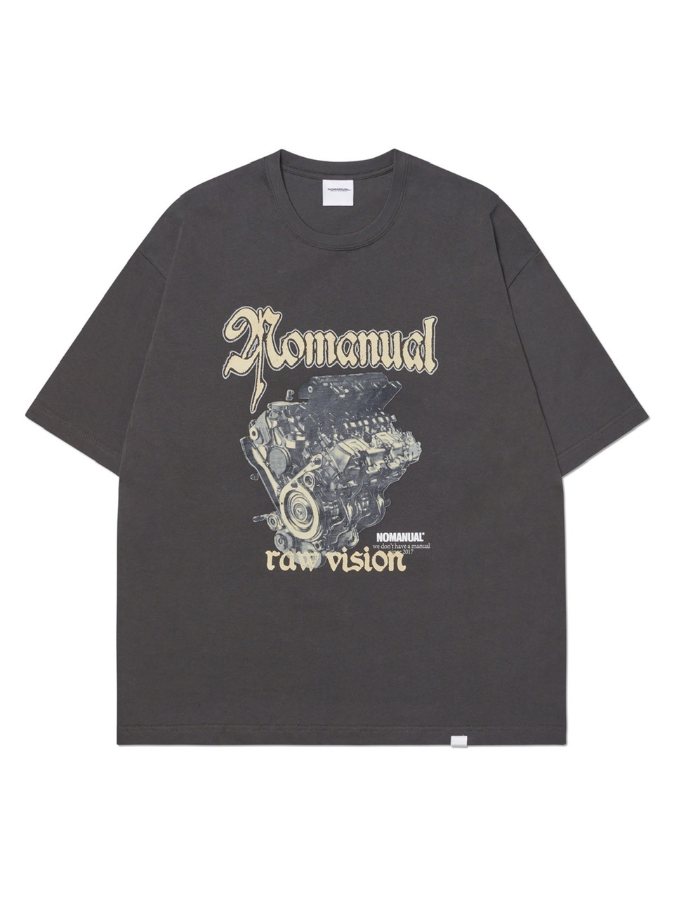 Tシャツ・カットソー NOMANUAL NM Engine T-Shirt Black NOMANUAL】NM ENGINE T-SHIRT | OUR BRAND,NOMANUAL | PRESSING