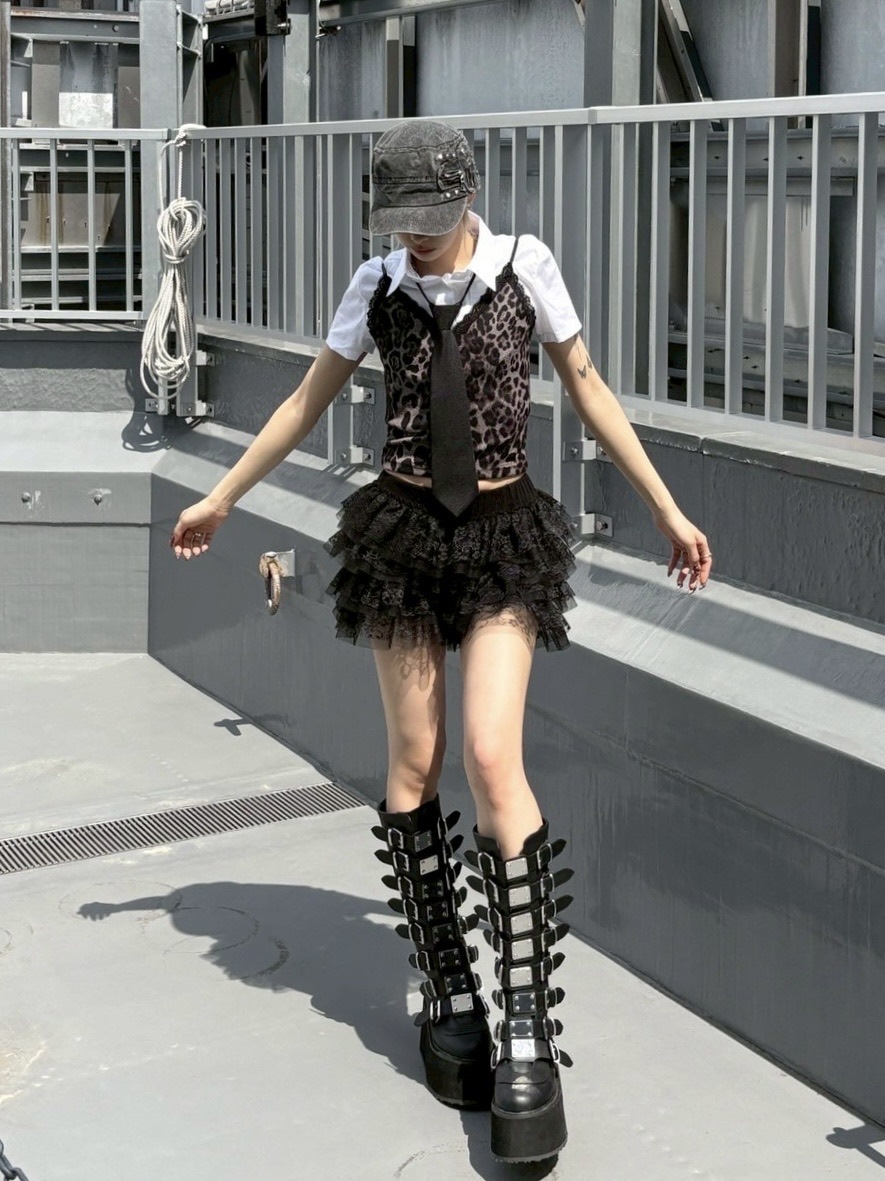 受注制【Never mind the XU】leopard camisole (2color) | OUR BRAND