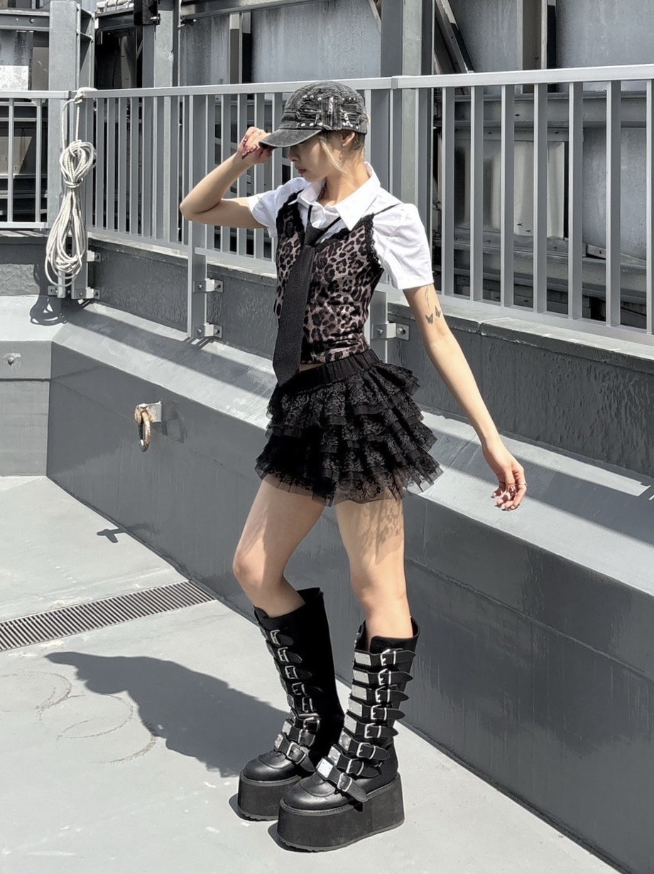 受注制【Never mind the XU】leopard camisole (2color) | OUR BRAND