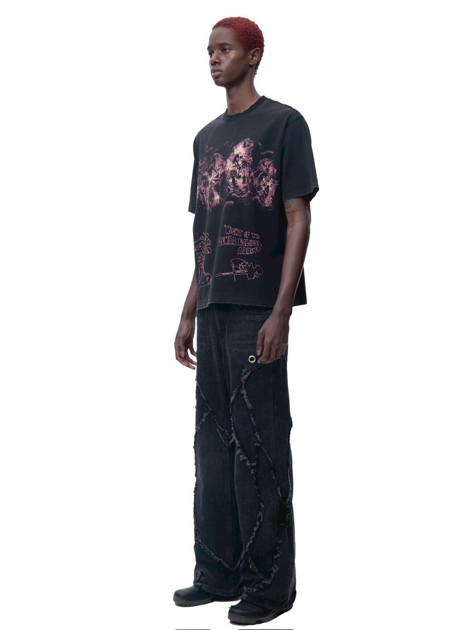 【The Boy Has No Patience】T-SHIRT The Boy Has No Patience】NIGHT OF THE BLOOD MOON WASHED