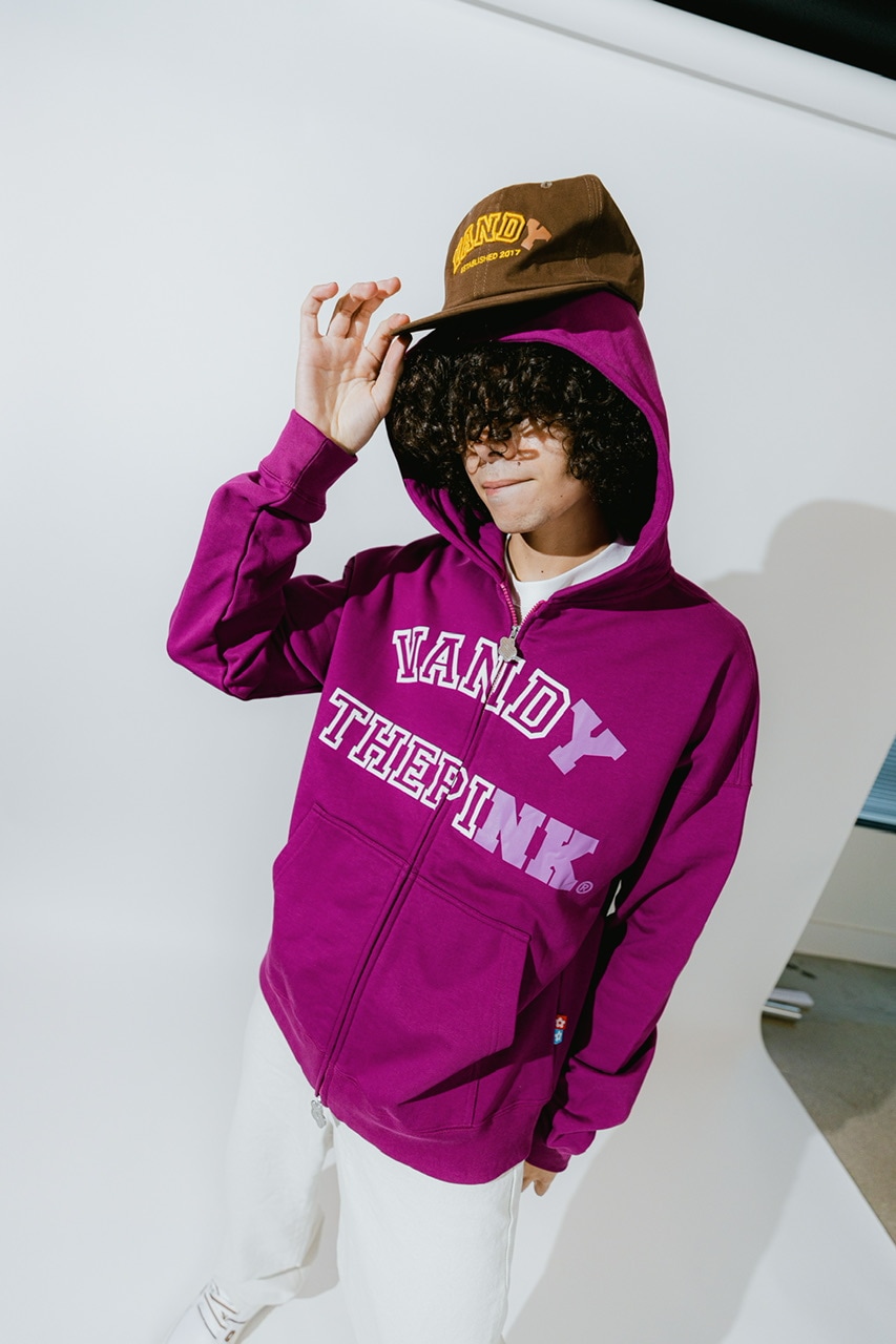 【VANDY THE PINK】VANDYTHEPINK COLLEGE ZIP-UP