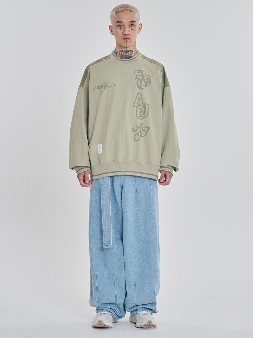 AJOBYAJO】Total Logo Nylon Sweatshirt | OUR BRAND,AJOBYAJO