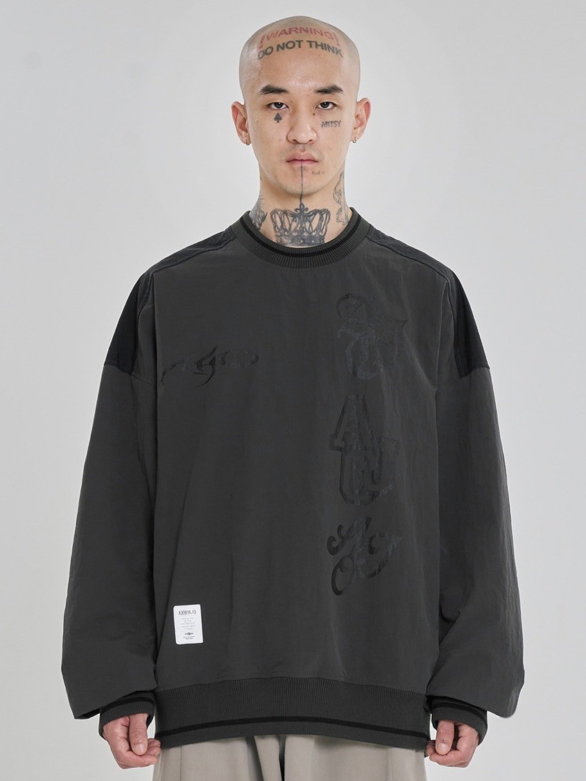 AJOBYAJO】Total Logo Nylon Sweatshirt | OUR BRAND,AJOBYAJO