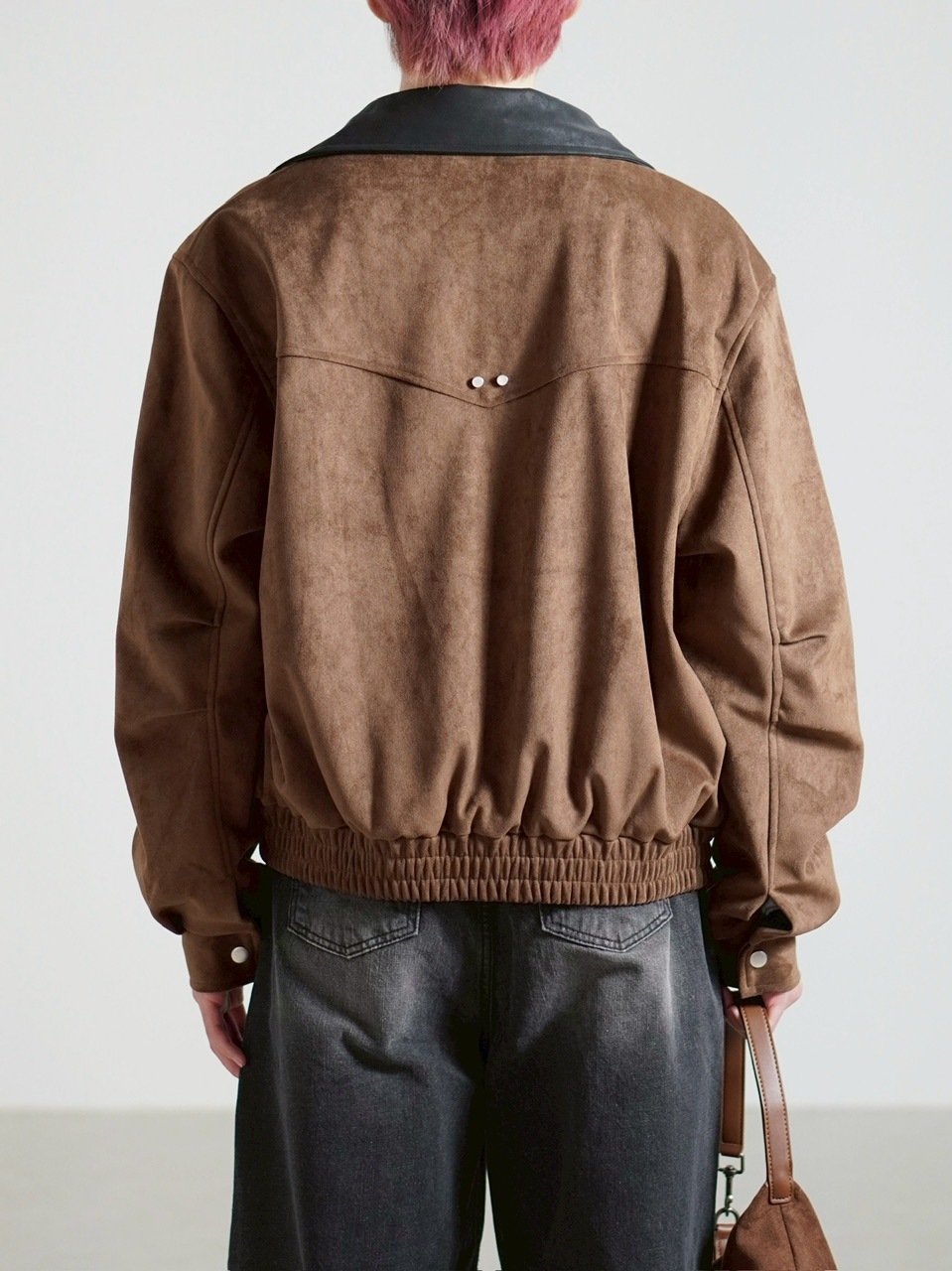 2024SSコムコム　ストライプジャケット丸襟 DAMAGED SHEEP LEATHER JACKET｜CONVERSE TOKYO (コンバーストウキョウ