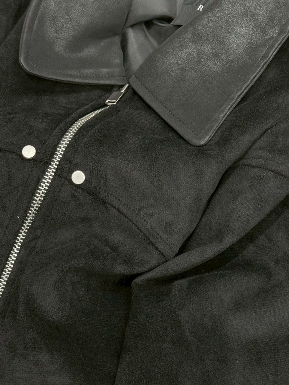 Chikashitsu +】suede contrast collar jacket / 【チカシツプラス