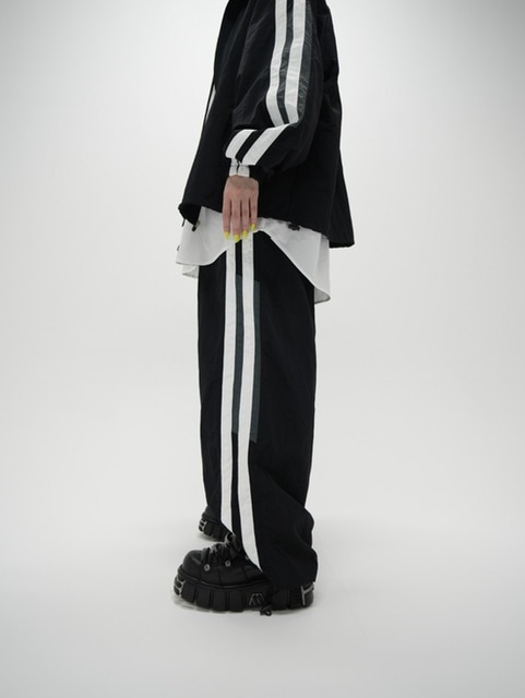 Never mind the XU】set up side line track pants / 【ネバー