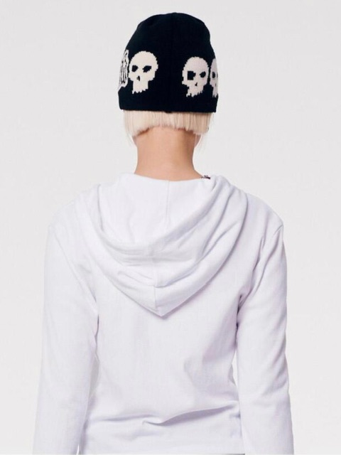 【runningHIGH】SKULL LOGO JACQUARD BEANIE
