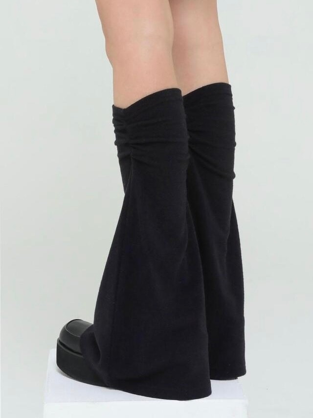 タイツ・ソックス UGLYSHADOW Shirring leg warmer black Uglyshadow】SOFT SHIRRING LEG WARMER | OUR BRAND,Uglyshadow