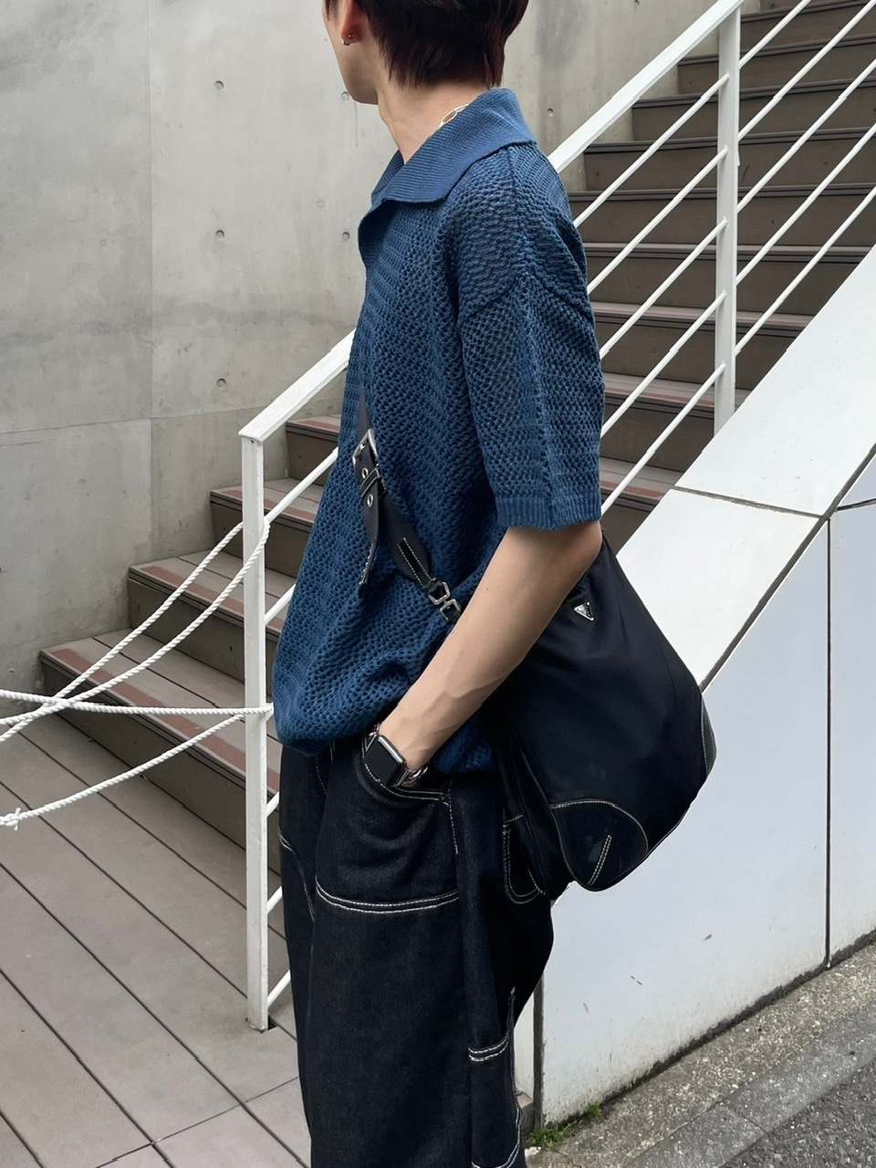 トップス MESH POLO COCONUT MILK S トップス MESH POLO COCONUT MILK S Chikashitsu +】summer mesh