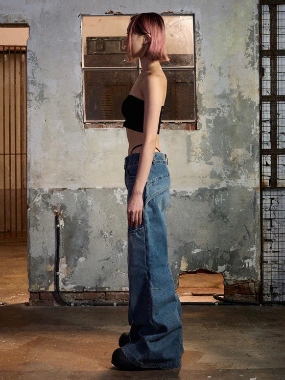 7/21再入荷【IFEELLUCKY】Wide flare placket pants / 【アイフィール