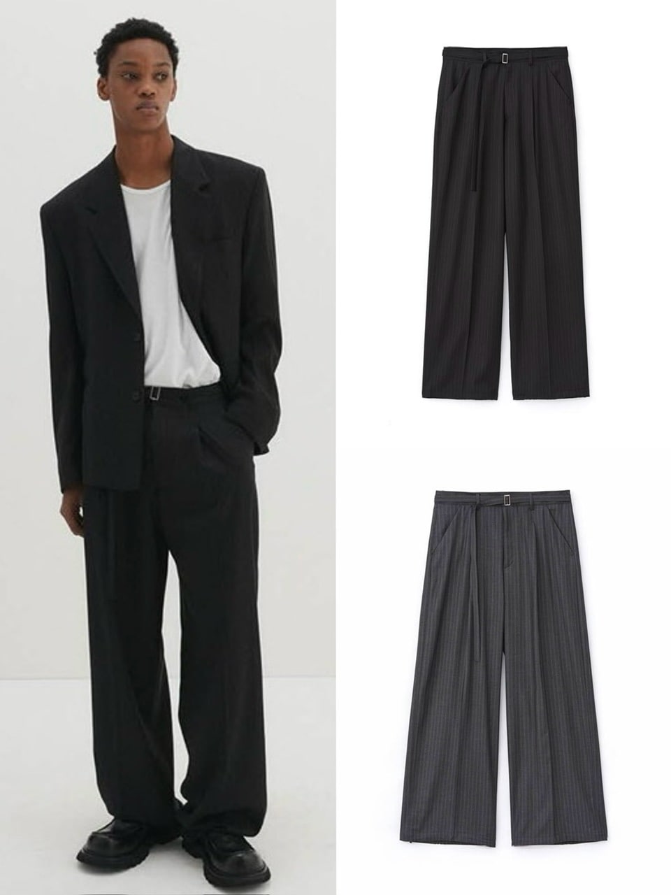 スラックス DNSR Belted Stripe Slacks 5MM460 DNSR】Belted Stripe Slacks | OUR BRAND,DNSR | PRESSING WEB SHOP