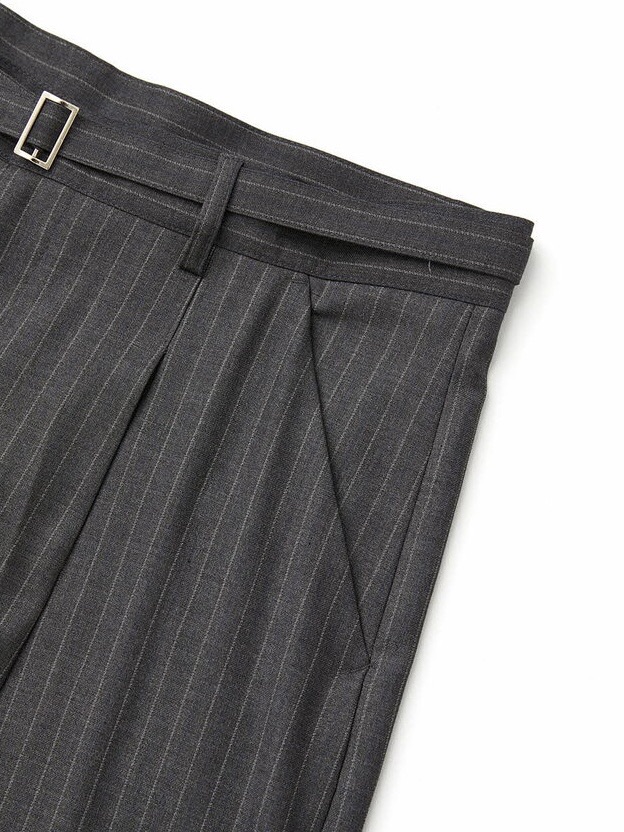 【DNSR】Belted Stripe Slacks