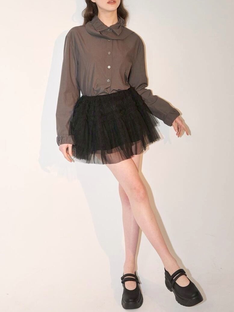 ODDONEOUT】TUCKING MASH SKIRT / 【オッドワンアウト