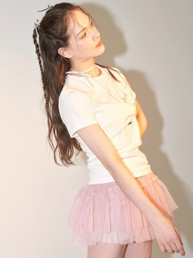 ODDONEOUT】TUCKING MASH SKIRT / 【オッドワンアウト