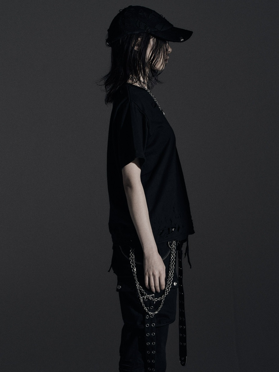トップス Rosen Kreuz BOXY FIT LAYERED DAMAGE TEE Rosen Kreuz】BOXY FIT LAYERED DAMAGE TEE | OUR BRAND,Rosen