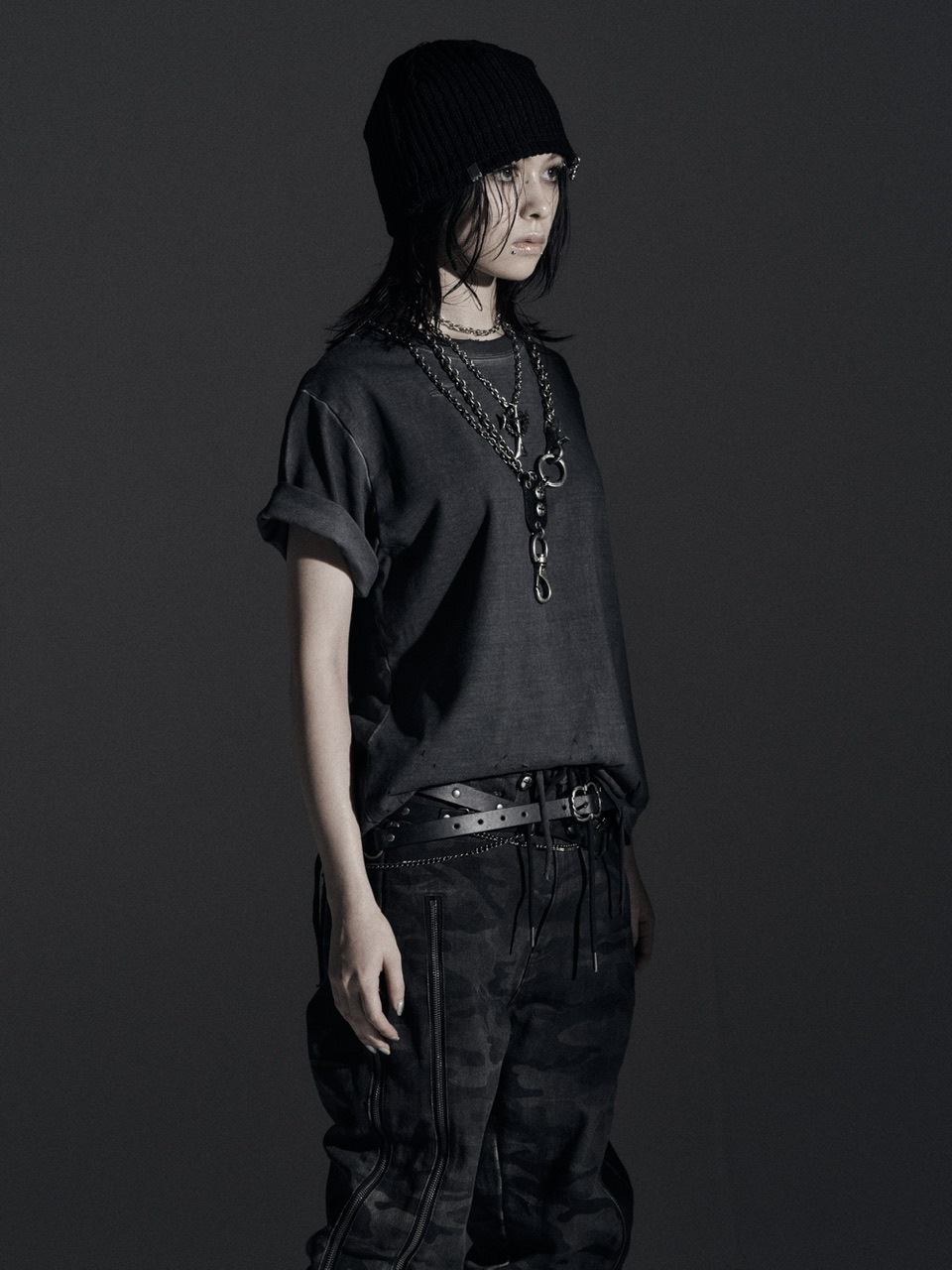トップス Rosen Kreuz BOXY FIT LAYERED DAMAGE TEE Rosen Kreuz】BOXY FIT LAYERED DAMAGE TEE | OUR BRAND,Rosen