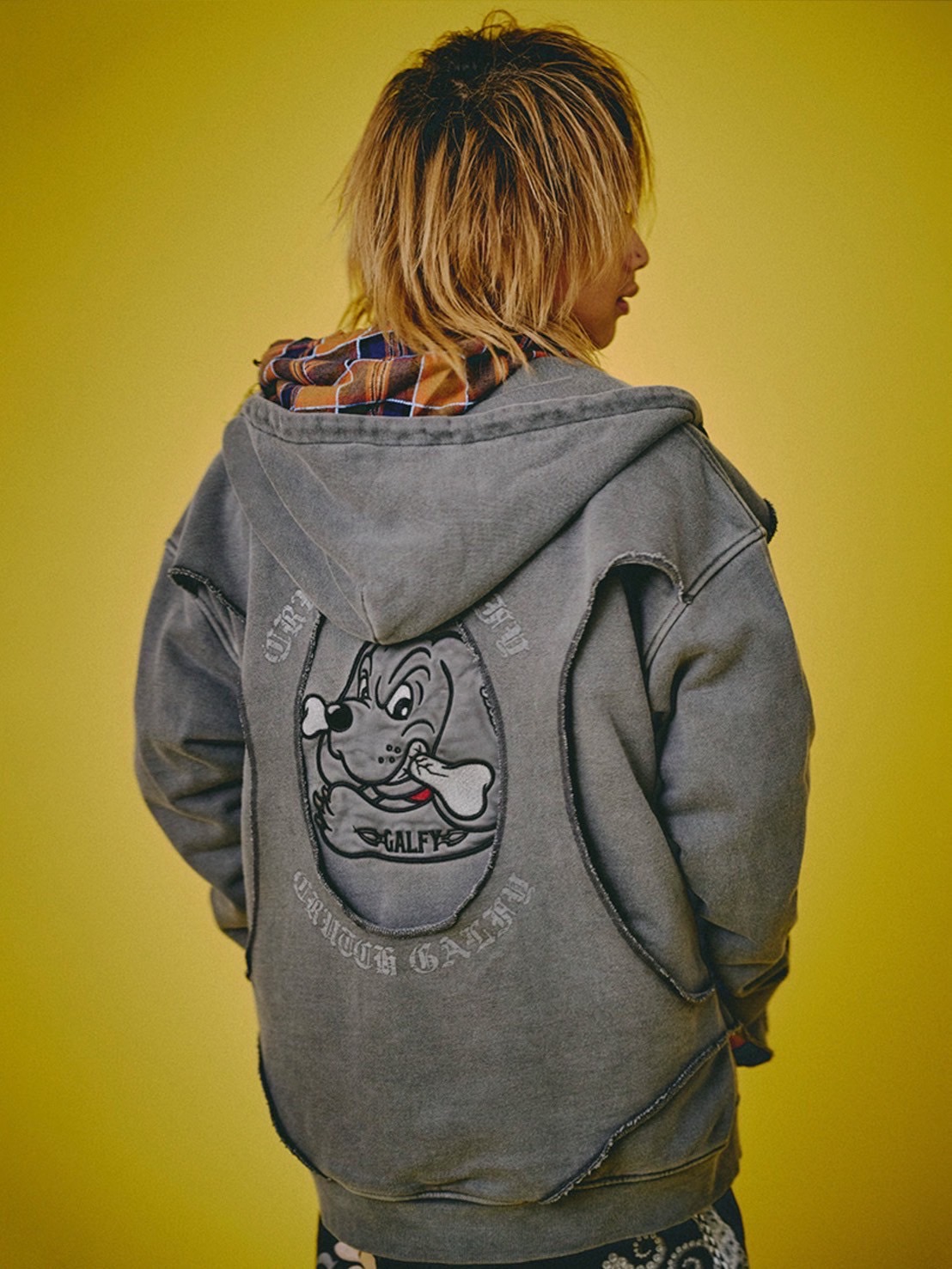 AUBERGE / パーカー/38/コットン/GRY/CLOUD FOODIE GALFY】穴の向こうにわんちゃんパーカー | OUR BRAND,GALFY | PRESSING