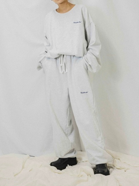【Chikashitsu + ORIGINAL】loose logo sweat pants (3color)