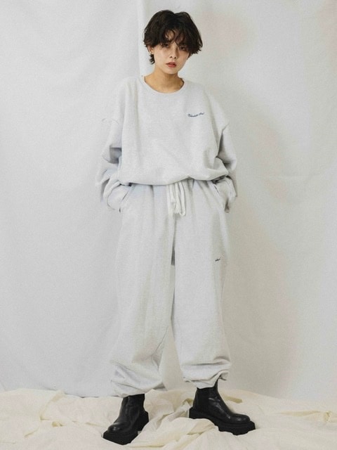 【Chikashitsu + ORIGINAL】loose logo sweat pants (3color)