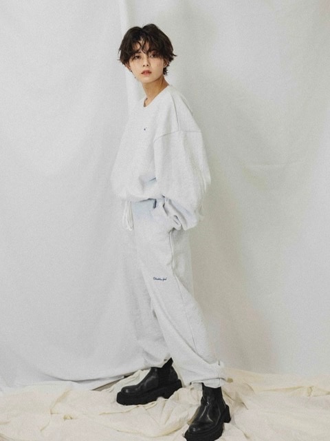 【Chikashitsu + ORIGINAL】loose logo sweat pants (3color)