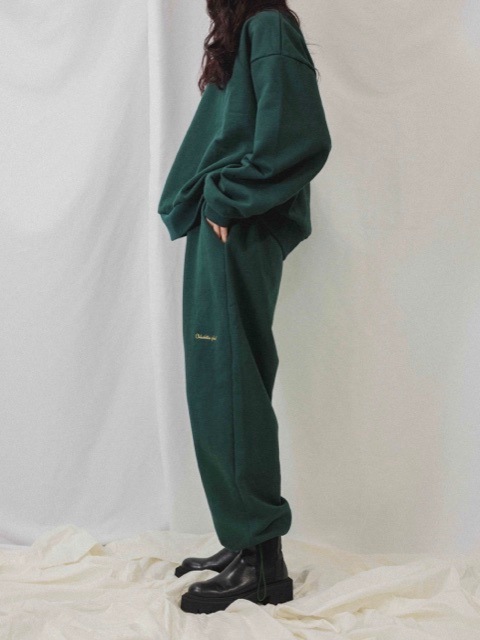 【Chikashitsu + ORIGINAL】loose logo sweat pants (3color)
