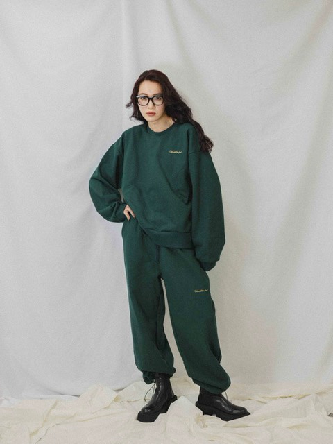 【Chikashitsu + ORIGINAL】loose logo sweat pants (3color)