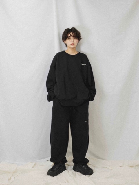【Chikashitsu + ORIGINAL】loose logo sweat pants (3color)