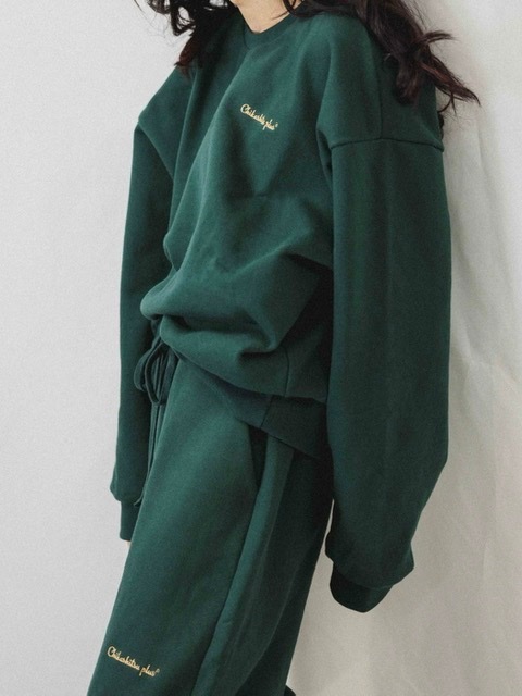 【Chikashitsu + ORIGINAL】loose logo sweat pants (3color)