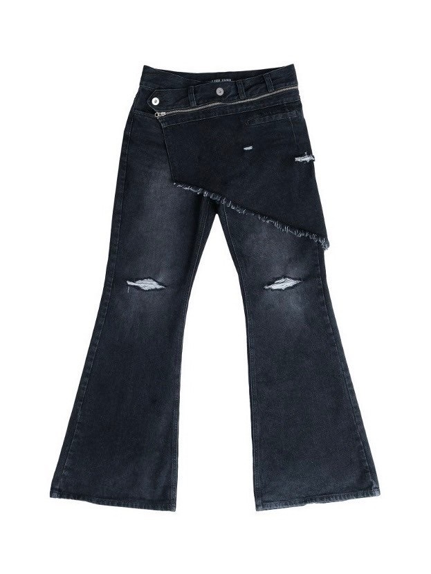 IFEELLUCKY】Denim Bootscut skirt pants | OUR BRAND