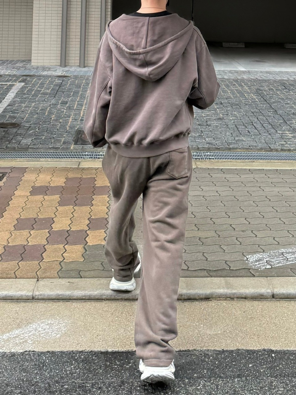 受注制【Chikashitsu +】unisex pigment wash string sweat pants (4color)