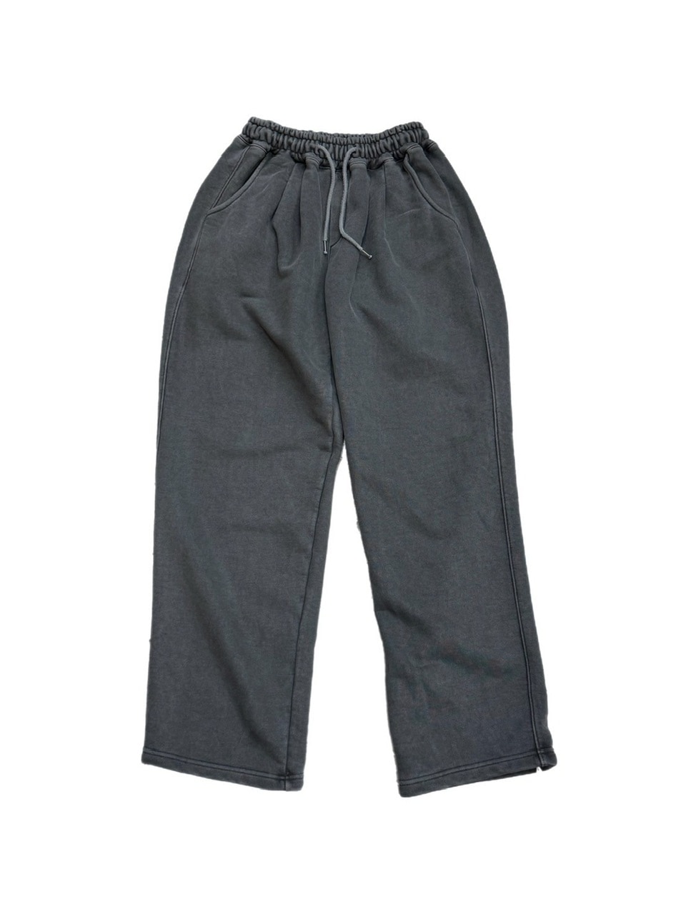 受注制【Chikashitsu +】unisex pigment wash string sweat pants (4color)