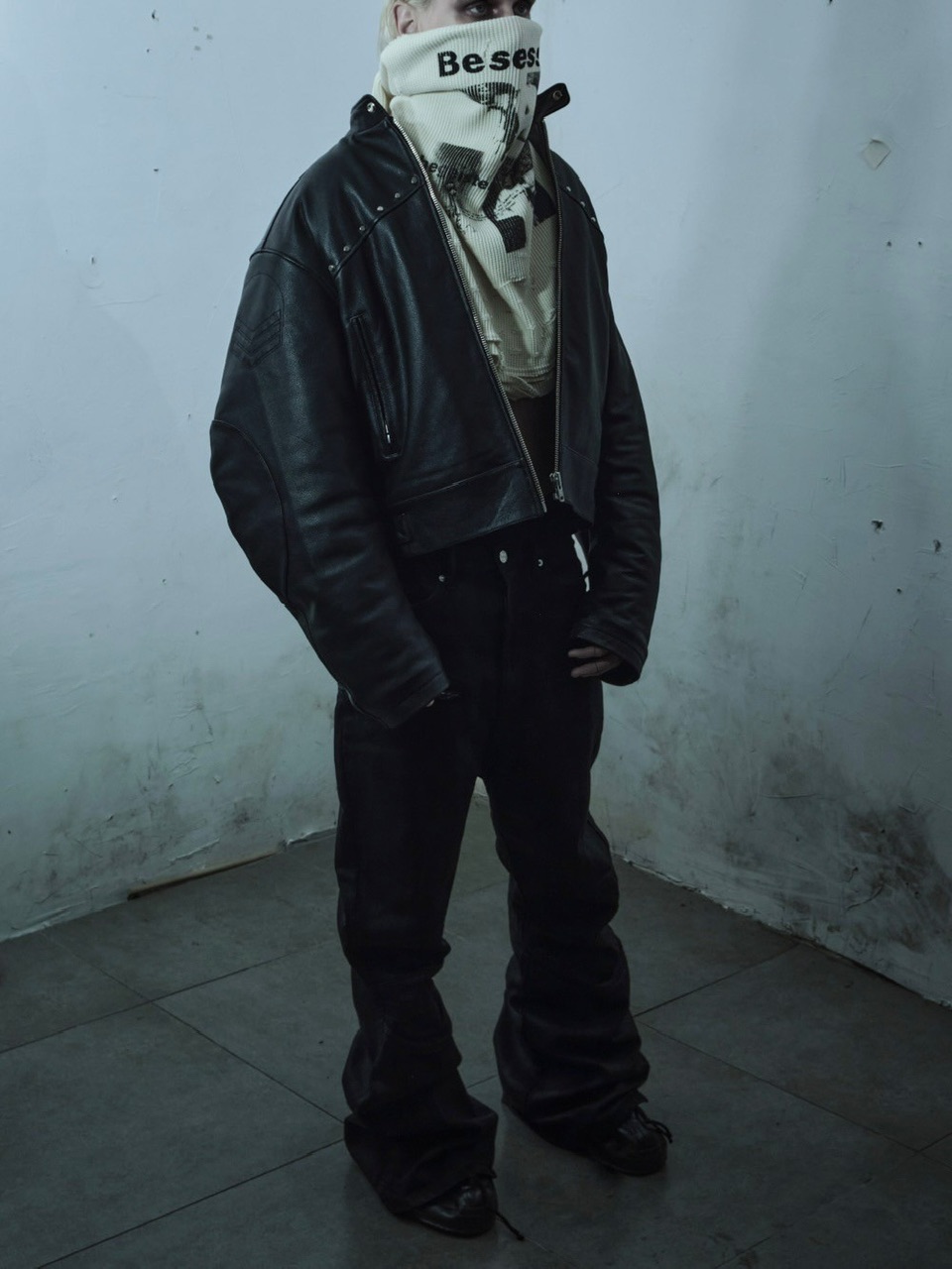 SUNDAY OFF CLUB】Waxed Black denim | OUR BRAND,SUNDAY OFF