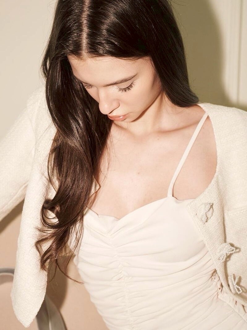 ODDONEOUT】PEARL RIBBON TWEED JACKET / 【オッドワンアウト