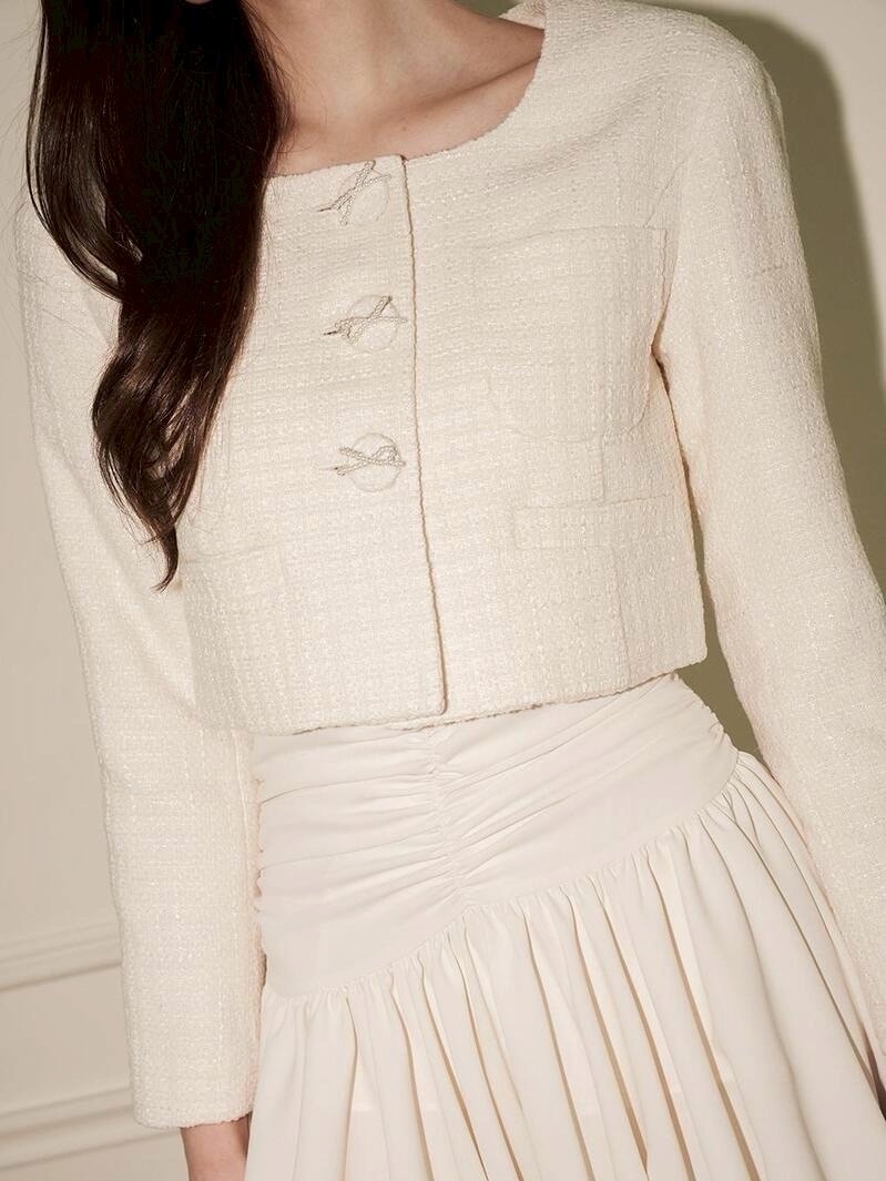 [ODDONEOUT] PEARL RIBBON TWEED JACKET ☆送料込☆ ODDONEOUT】PEARL RIBBON TWEED JACKET | OUR BRAND,ODDONEOUT
