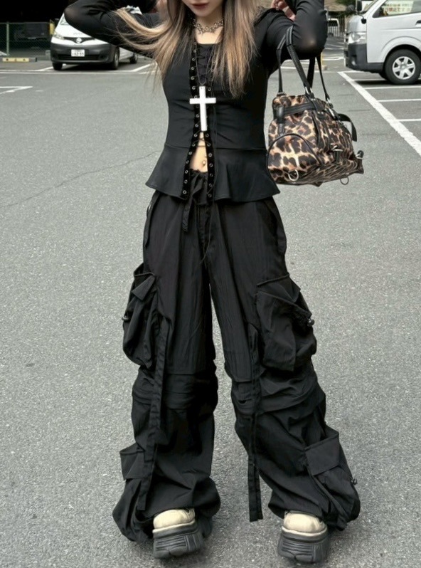 受注制【Never mind the XU】2way nylon cargo pants / 【ネバー