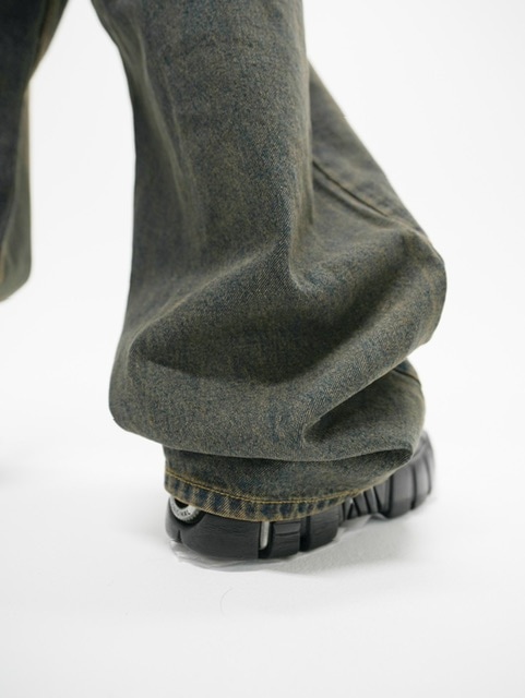 受注制【XU DOG】setup denim pants (2color) | OUR BRAND,XU
