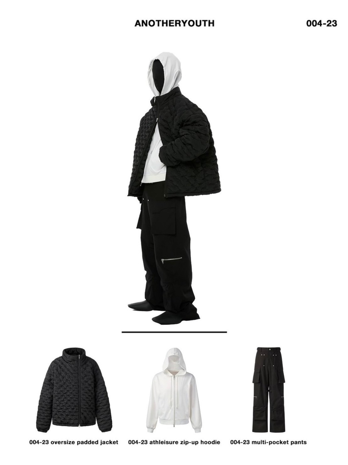 【ANOTHERYOUTH】004-23 athleisure zip-up hoodie