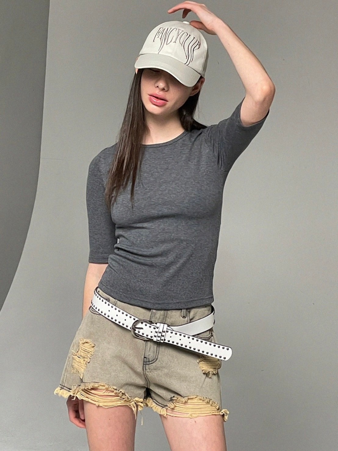 FANCY CLUB】THREE QUARTER BASIC T-SHIRT | OUR BRAND,FANCY FANCY CLUB】THREE QUARTER BASIC T-SHIRT | OUR BRAND,FANCY