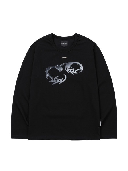 【AJO AJOBYAJO】22FW★ Tribal AJO Long Sleeves T-Shirt AJOBYAJO】Tribal AJO Handcuffs Long Sleeves T-Shirt | OUR