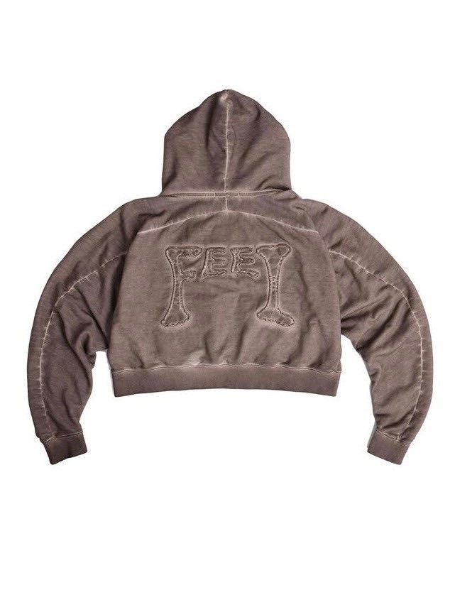 IFEELLUCKY】FEEL' CURVED CROP HOOD ZIP-UP | OUR BRAND